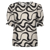 T-Shirt Beige/Noir Femme Vero Moda Mlea