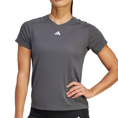 T-Shirt de Sport Gris Femme Adidas Crew