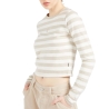 T-Shirt Manches Longues Beige Femme Converse Chevron
