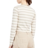 T-Shirt Manches Longues Beige Femme Converse Chevron
