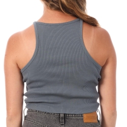 Débardeur Gris Femme Superdry Racer
