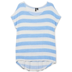 T-Shirt Rayure Bleu/Blanc Femme Vero Moda Wide Stripe