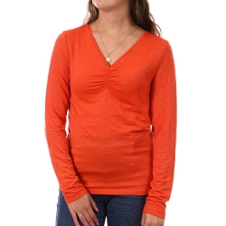 T-shirt Orange à rayures Femme Pieces Tamara