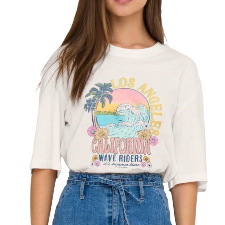 T-shirt Blanc Femme JDY Los Angeles