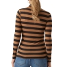 T-shirt Manches Longues Orange/Noir Femme Mamalicious Nellie