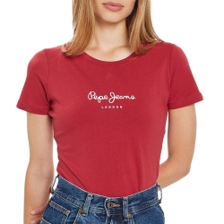 T-Shirt Rouge Femme Pepe jeansNew Virginias