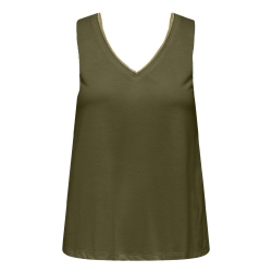 Débardeur Kaki Femme JDY Lurex