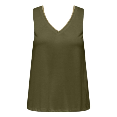 Débardeur Kaki Femme JDY Lurex