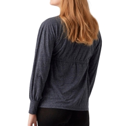 T-Shirt Manches longues Marine Femme Mamalicious Venice
