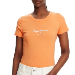 T-Shirt Orange Femme Pepe jeansNew Virginia