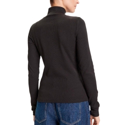 T-Shirt Col Roulé Marron Femme Calvin Klein Jeans Label