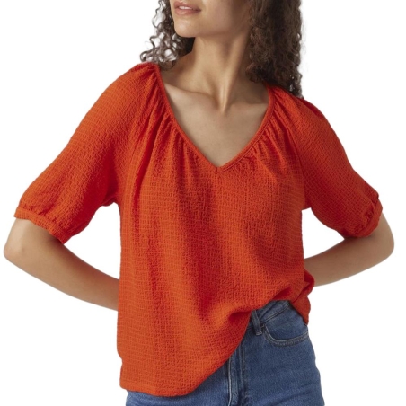 T-shirt Rouge Femme Vero Moda Kassi