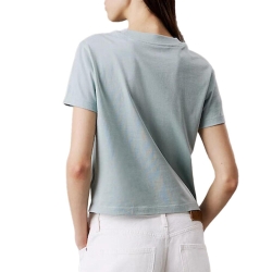 T-shirt Vert d'eau Femme Calvin Klein Jeans Monologo Baby