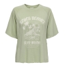 T-shirt Vert/Beige Femme JDY Smoke
