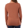 T-shirt Marron à rayures Femme Pieces Tamara