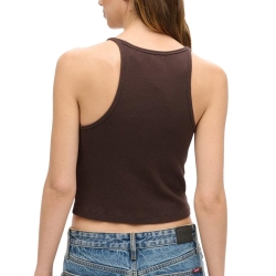 Débardeur Marron Femme Superdry Essential Racer Vest