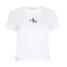 T-shirt Blanc Femme Calvin Klein Jeans Monologo Baby