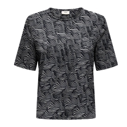 T-Shirt Noir/Blanc Femme JDY Debbie