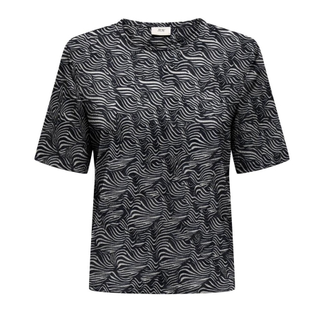 T-Shirt Noir/Blanc Femme JDY Debbie