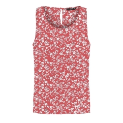 T-Shirt Sans Manches Rose/Blanc à Motifs Femme Only Nova Life
