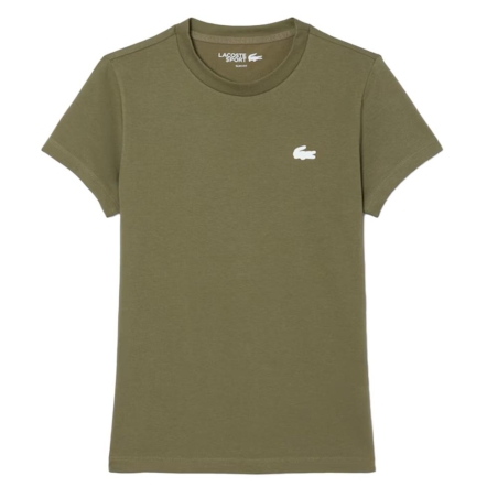 T-Shirt Kaki Femme Lacoste TF9246
