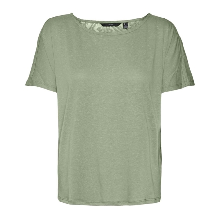 T-shirt Vert Dentelle Femme Vero Moda Marijune