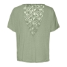 T-shirt Vert Dentelle Femme Vero Moda Marijune