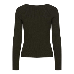 T-Shirt Manches Longues Kaki Femme Pieces Kalu