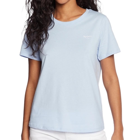 T-shirt Bleu Femme Pepe Jeans Wendy Chest