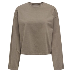 T-Shirt Manches Longues Marron Femme JDY Washed