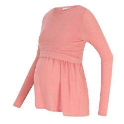 T-Shirt Manches Longues Rose Femme Mamalicious Lanabella
