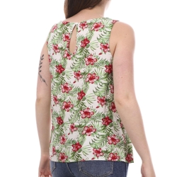 Top Blanc/Vert Femme Vero Moda Easy