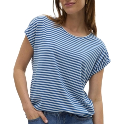 T-shirt Bleu/Blanc Femme Vero Moda Mava