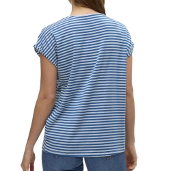 T-shirt Bleu/Blanc Femme Vero Moda Mava