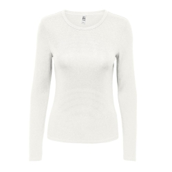 T-shirt Manches Longues Blanc Femme JDY Mila