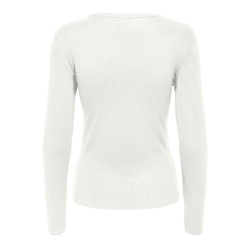 T-shirt Manches Longues Blanc Femme JDY Mila