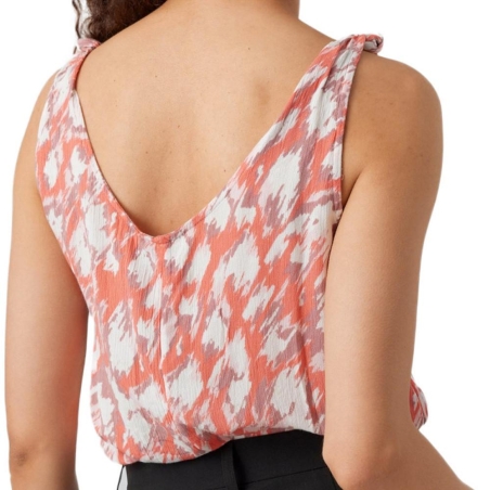 Débardeur Orange à Motifs Femme Vero Moda Menny Singlet