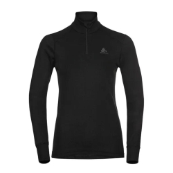 T-shirt Thermique manches longues Noir 1/2 ZIP Femme Odlo ACTIVE WARM ECO