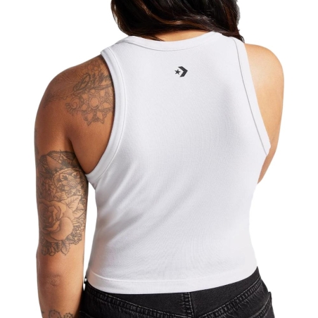 Débardeur Blanc Femme Converse High Neck