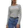 Top Blanc/Noir à rayures Femme Vero Moda Chloe