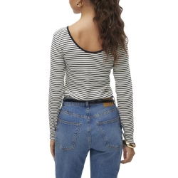 Top Blanc/Noir à rayures Femme Vero Moda Chloe