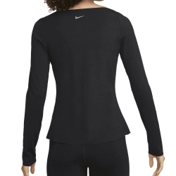 T-shirt Manches Longues Noir Femme Nike Df Luxe