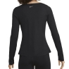 T-shirt Manches Longues Noir Femme Nike Df Luxe