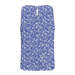 T-Shirt Sans Manches Bleu à Motifs Femme Only Nova Life