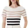 T-Shirt Blanc Femme Morgan Rayure