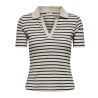 T-Shirt Beige/Marine Femme JDY Roma