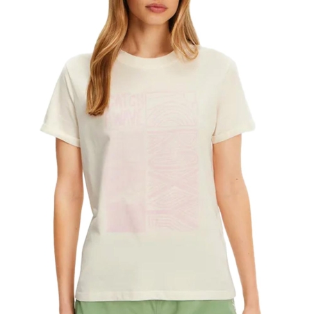 T-shirt Ecru/Rose Femme Roxy Oceanregular