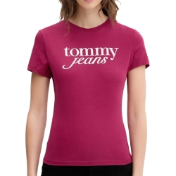 T-shirt Rose/Blanc Femme Tommy Hilfiger Essential