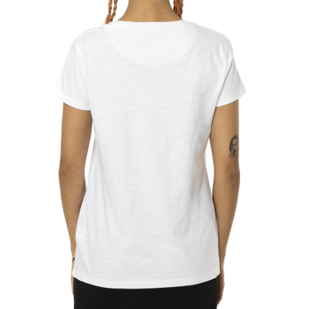 T-shirt Blanc Femme Von Dutch Slub