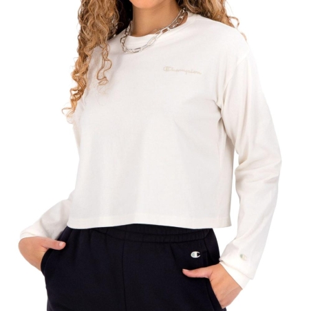 T-shirt Manches longues écru Femme Champion 114748
